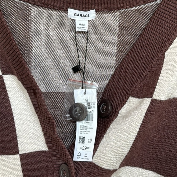 Checkered Cardigan GARAGE - Picture 3 of 3